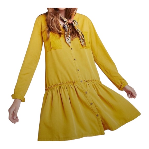 Anthropologie Dresses & Skirts - Maeve Anthropologie Marlie button-front tunic NWT